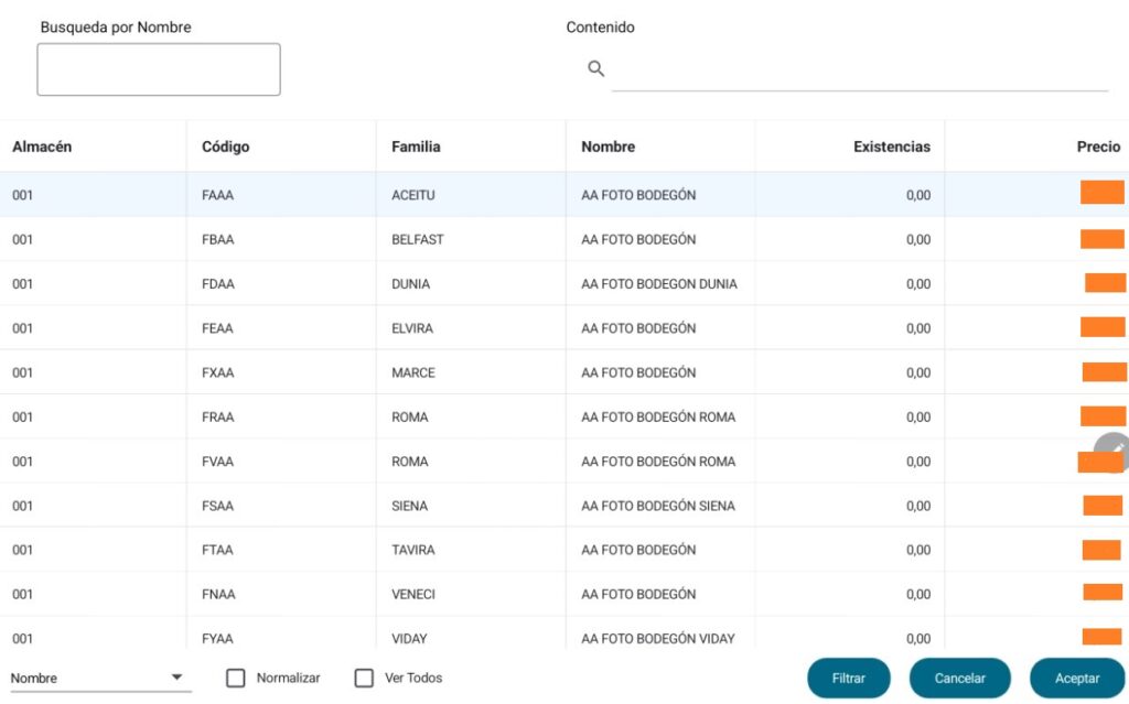 Funcionamiento catálogo virtual en Tablets 4 Articulos