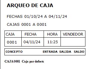 Cómo se realiza un Arqueo de Caja 15 CAJA POR DEFECTO