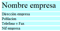 Ejemplo recuadros azules