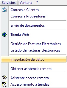 IMPORTACION DE DATOS