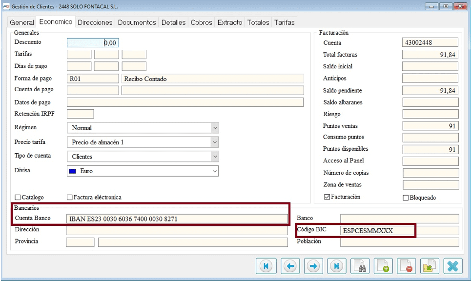 Ventana config cliente