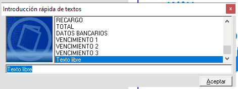 Ventana edicion texto libre