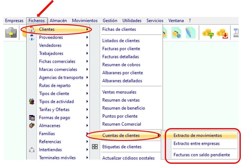 cuentas clientes