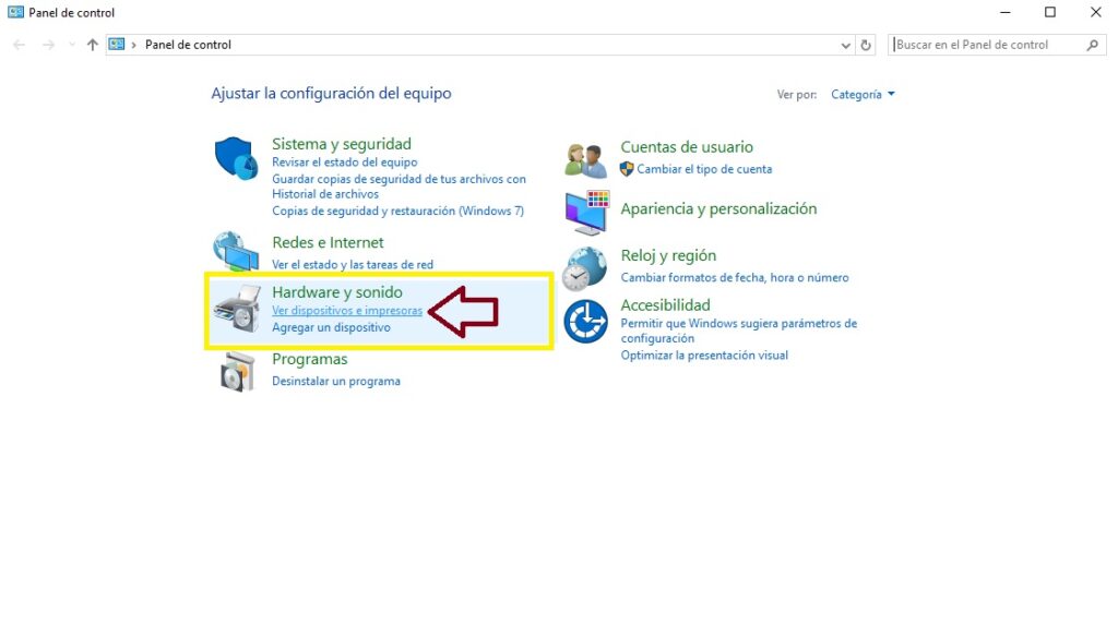 dispositivos e impresoras