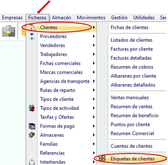 etiquetas clientes