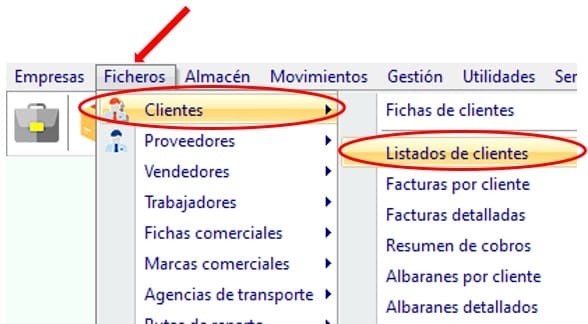listados cliente