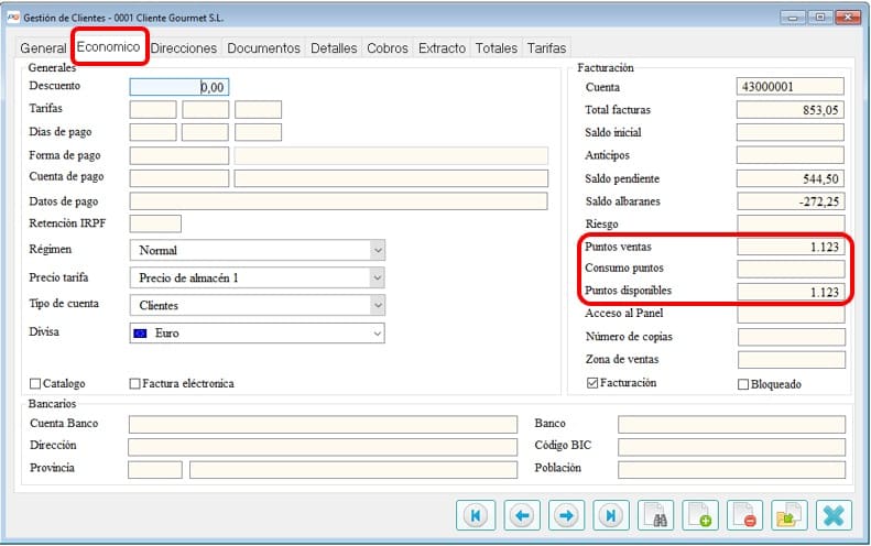 puntos cliente