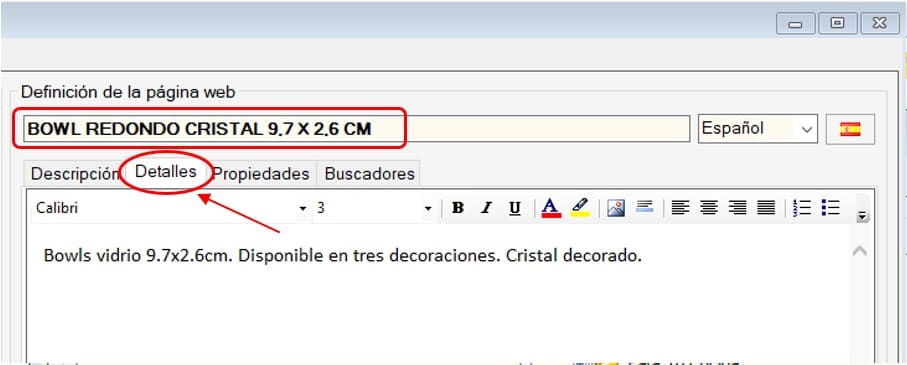 renombrar producto